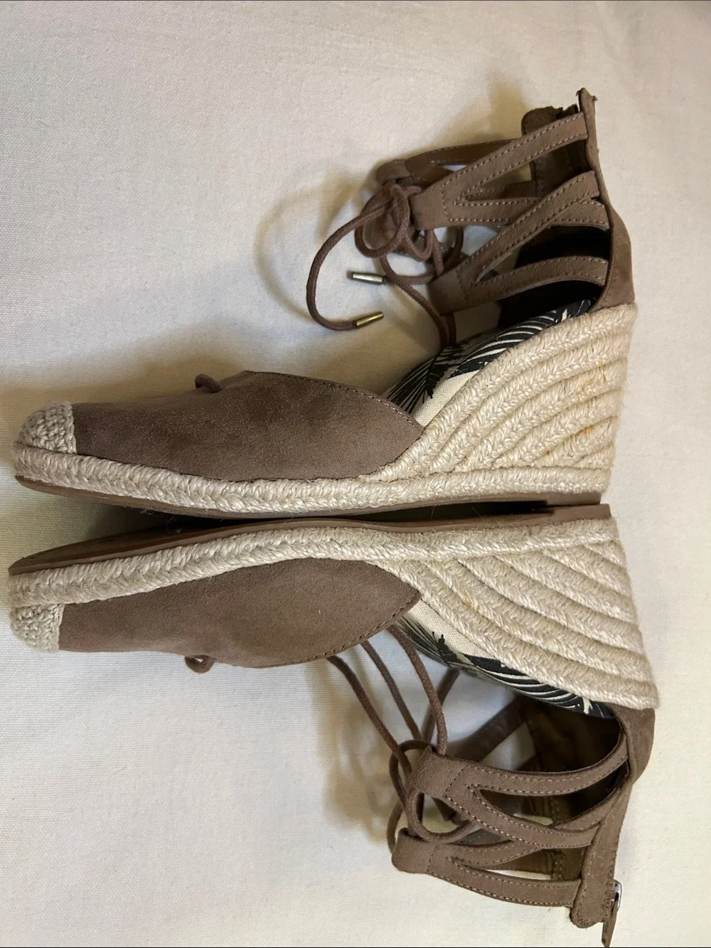 Dolce Vita Brown Lace-Up Espadrille Wedges